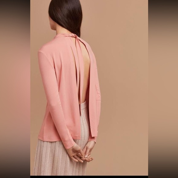 BNWT Aritzia Wilfred black “chatoyer” backless long sleeve top - Picture 3 of 4